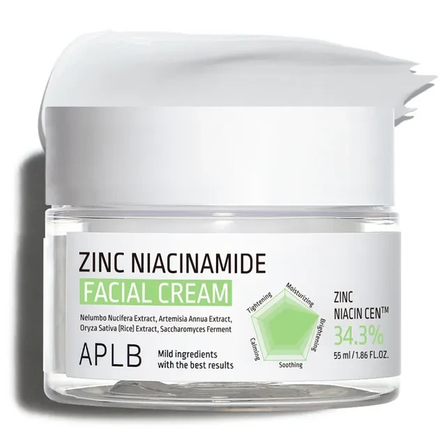 APLB Zinc Niacinamide Facial Cream 55ml oil control and acne care Korean skincare cream